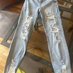 American Eagle Outfitters Light Blue Distressed Jeans